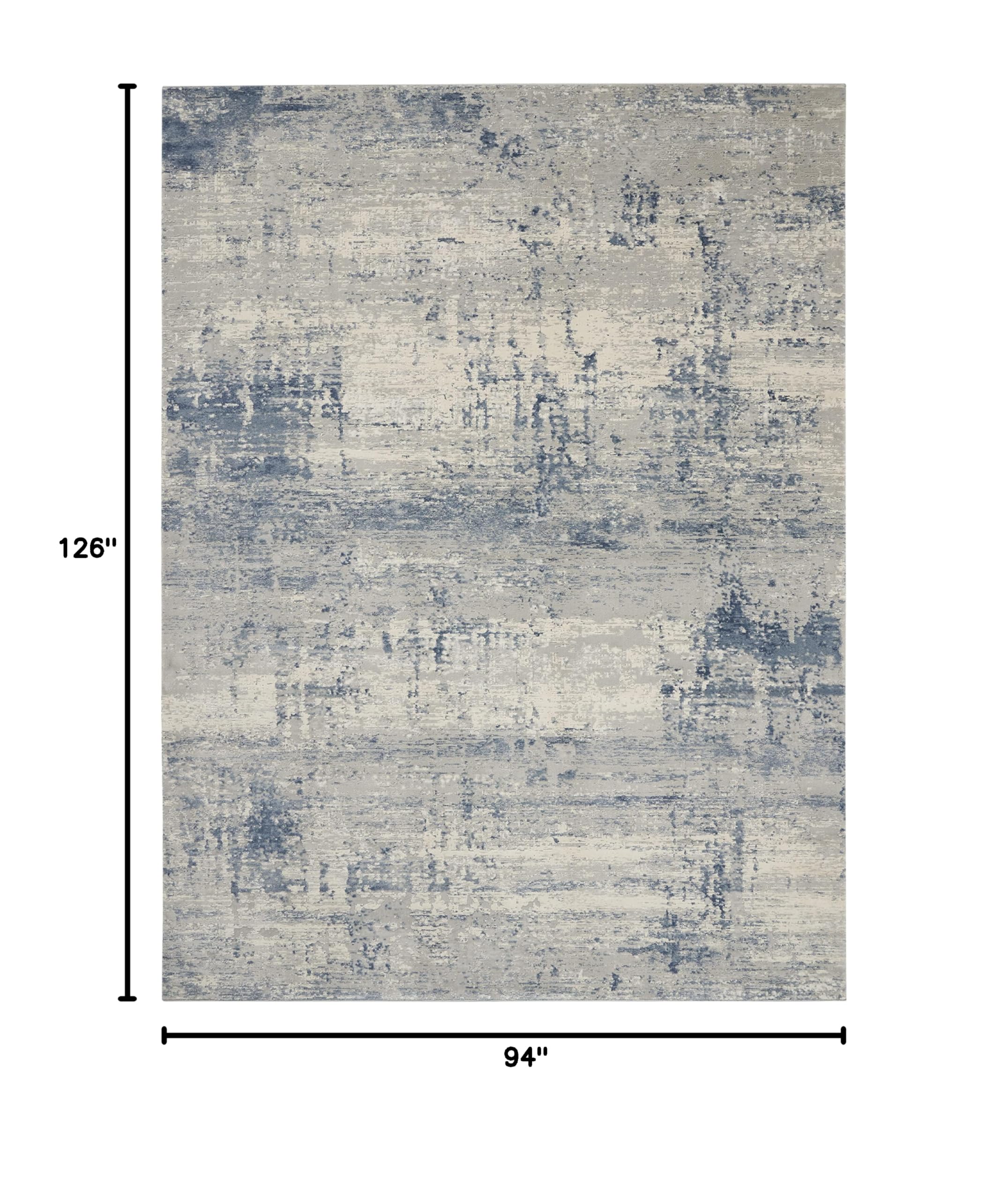 Nourison Rustic Textures Modern Artistic Ivory/Blue 7'10