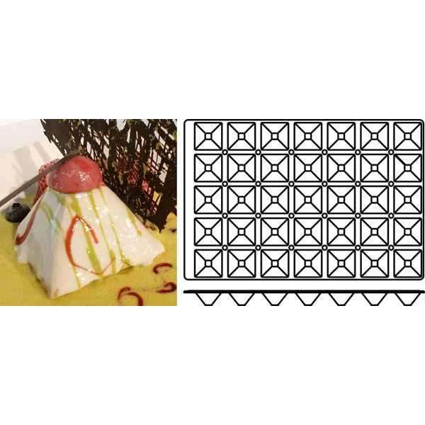 Silikomart™ Pyramids Silicone Mold - Premium Baking Molds for Cakes, Chocolate, Ice Cubes & DIY Crafts - Perfect for Home Baking, Party Desserts & Holiday Treats