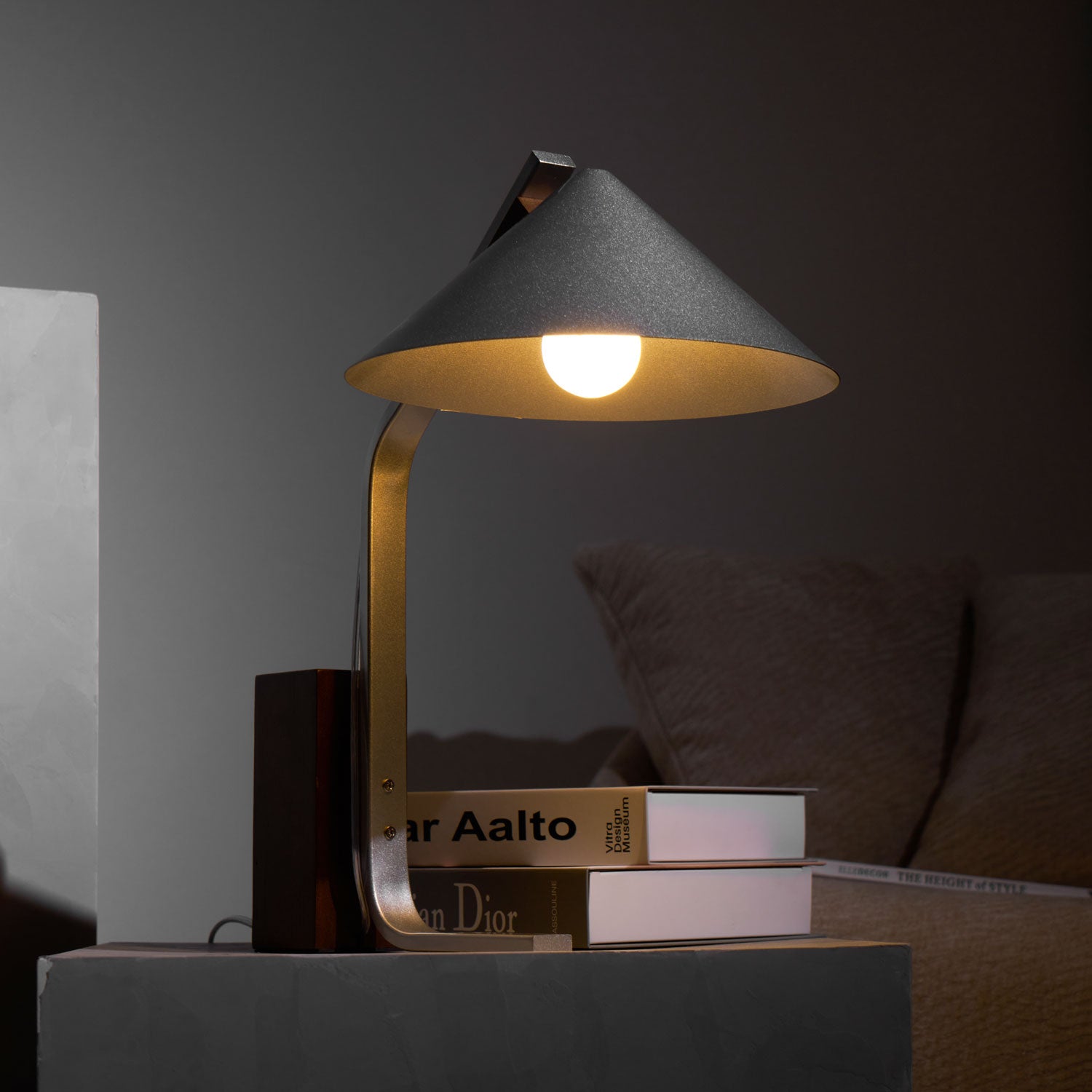 Walnut Wood & Black