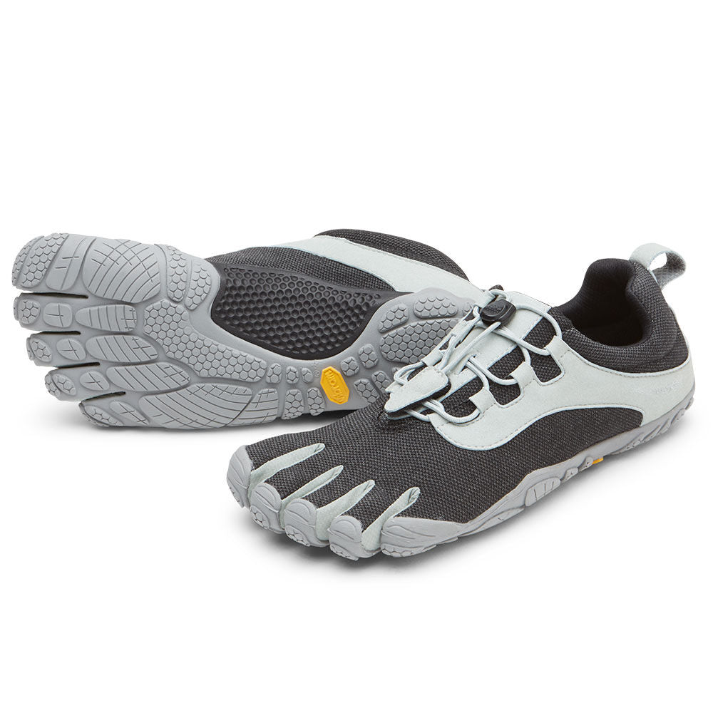 Vibram Women's V Run Retro Running Shoes - Black Grey | Lightweight & Breathable for Trail Running, Jogging & Outdoor Activities