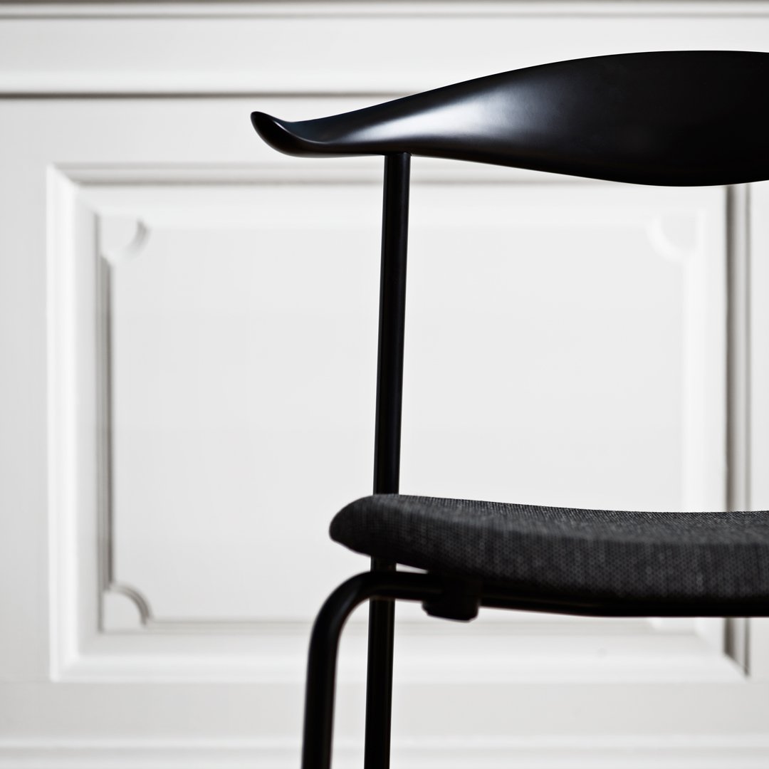 CH88P Modern Upholstered Chair with Black Frame - Multiple Color Options for Living Room, Office & Dining Room Decor