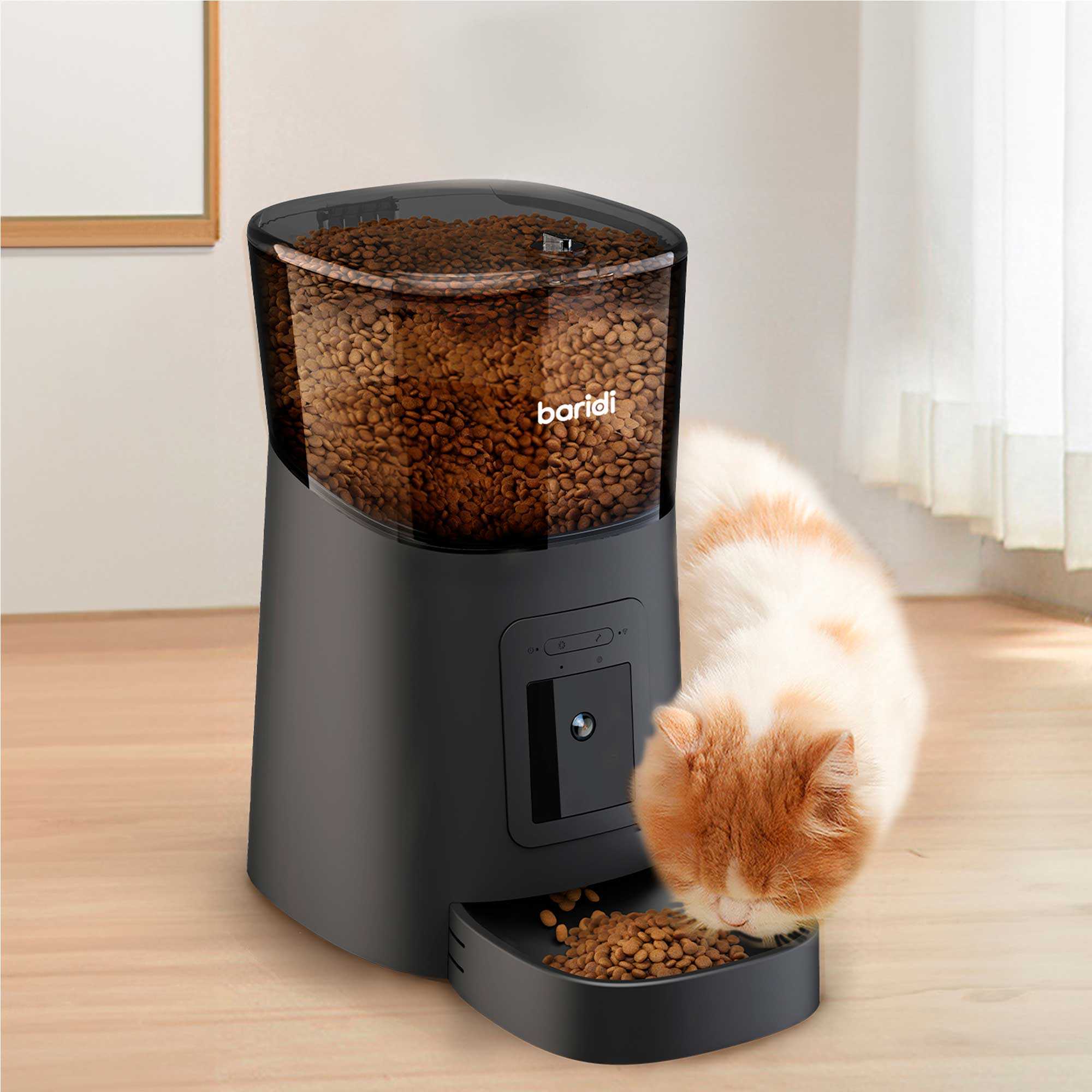 Smart Automatic Pet Feeder with HD Camera & 2-Way Audio - 6L Large Capacity - TUYA App Compatible - Perfect for Cats & Dogs - Keep Pets Fed While Traveling or at Work