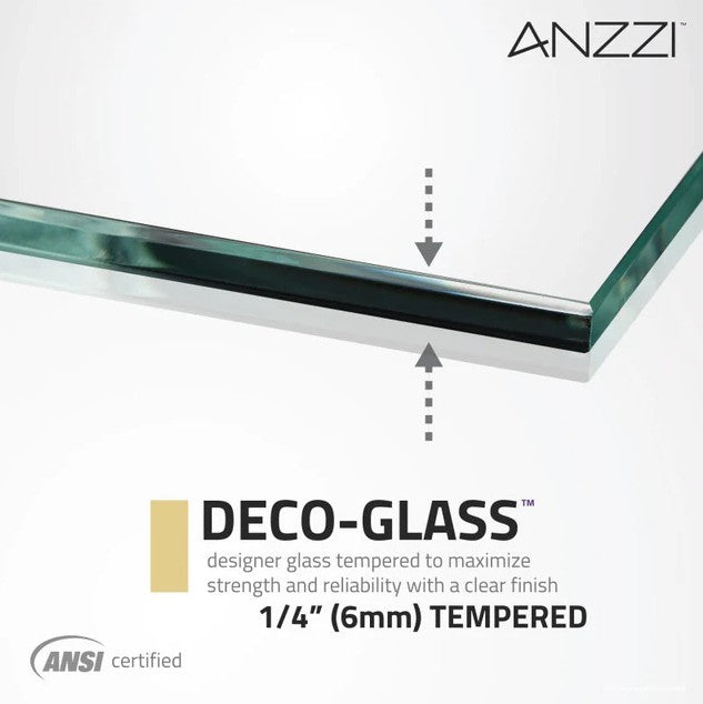 Anzzi SD AZ14 01MB Frameless Shower Door 72
