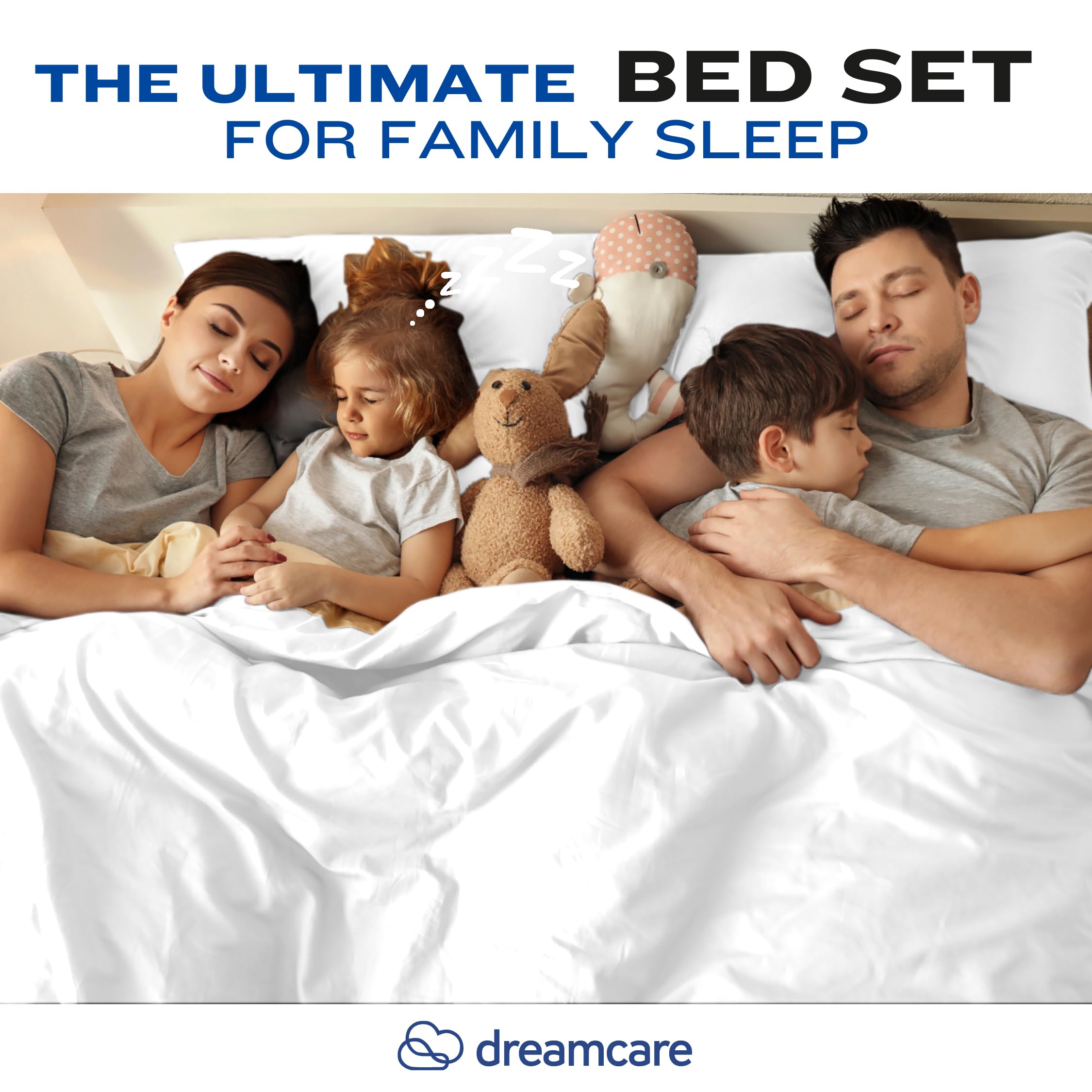 Dreamcare Cooling Full Size Sheet Set - 4pc Soft 100% Brushed Polyester Bed Sheets with Deep 15