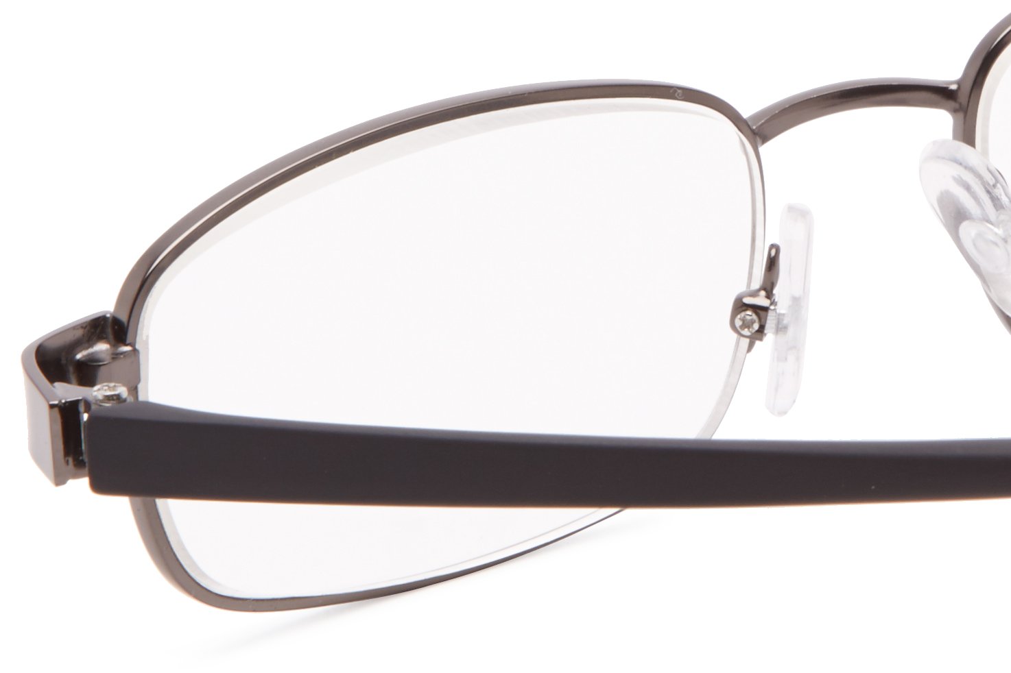 Foster Grant Men's Manning Square Reading Glasses +1.00 to +4.00 Strength | Lightweight Metal Frame | Blue Light Blocking | Perfect for Office Work & Reading Books
