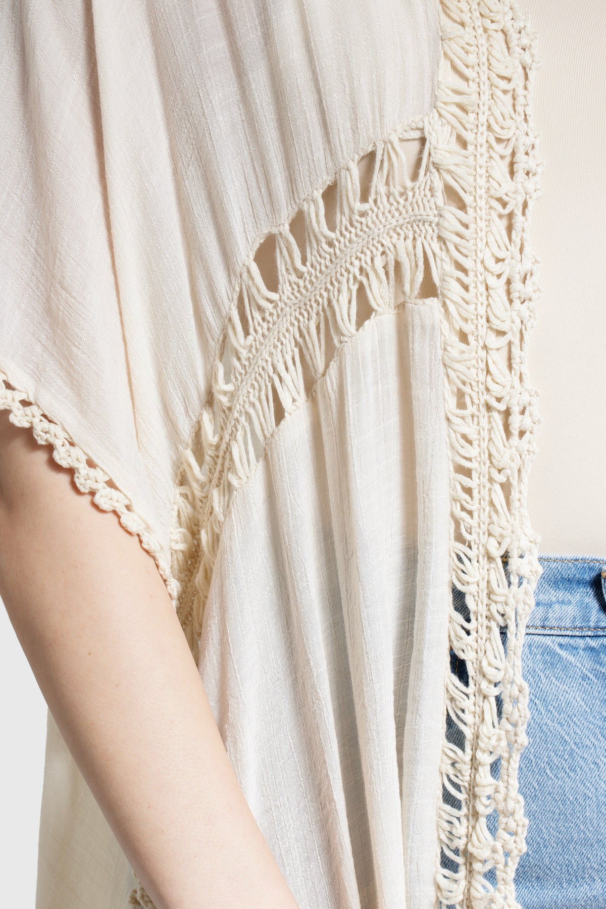 Stylish Costa Crochet Kimono Cover Up - Lightweight Beachwear for Women, Perfect for Poolside, Vacation & Summer Outfits