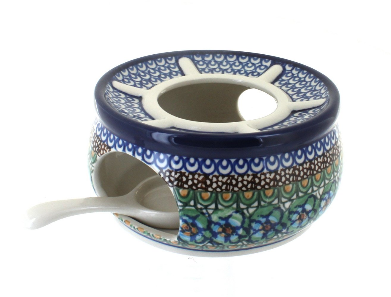 Blue Rose Polish Pottery Mardi Gras Teapot Warmer - Handcrafted Ceramic Teapot Cozy for Tea Lovers | Perfect for Holiday Gifts, Home Decor & Tea Parties