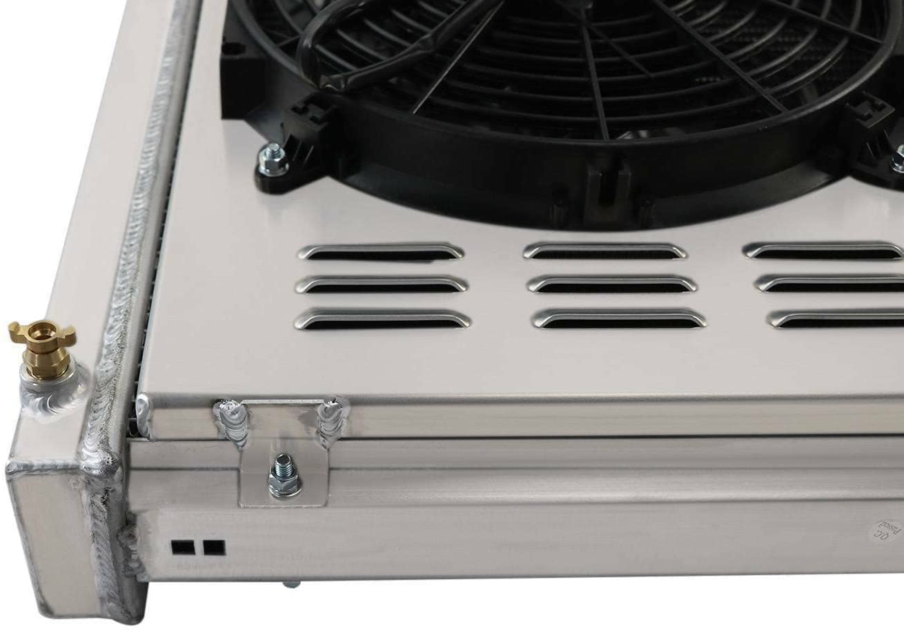 High-Performance ECMRAD Racing Radiator Fan Shroud Combo for Chevy Camaro 1970-1981 & Monte Carlo 1980-1987 | G-Body Oldsmobile Cutlass 1978-1986 | Improved Cooling for Street & Track Racing