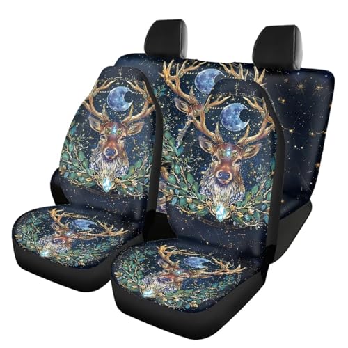 Deer Floral Moon