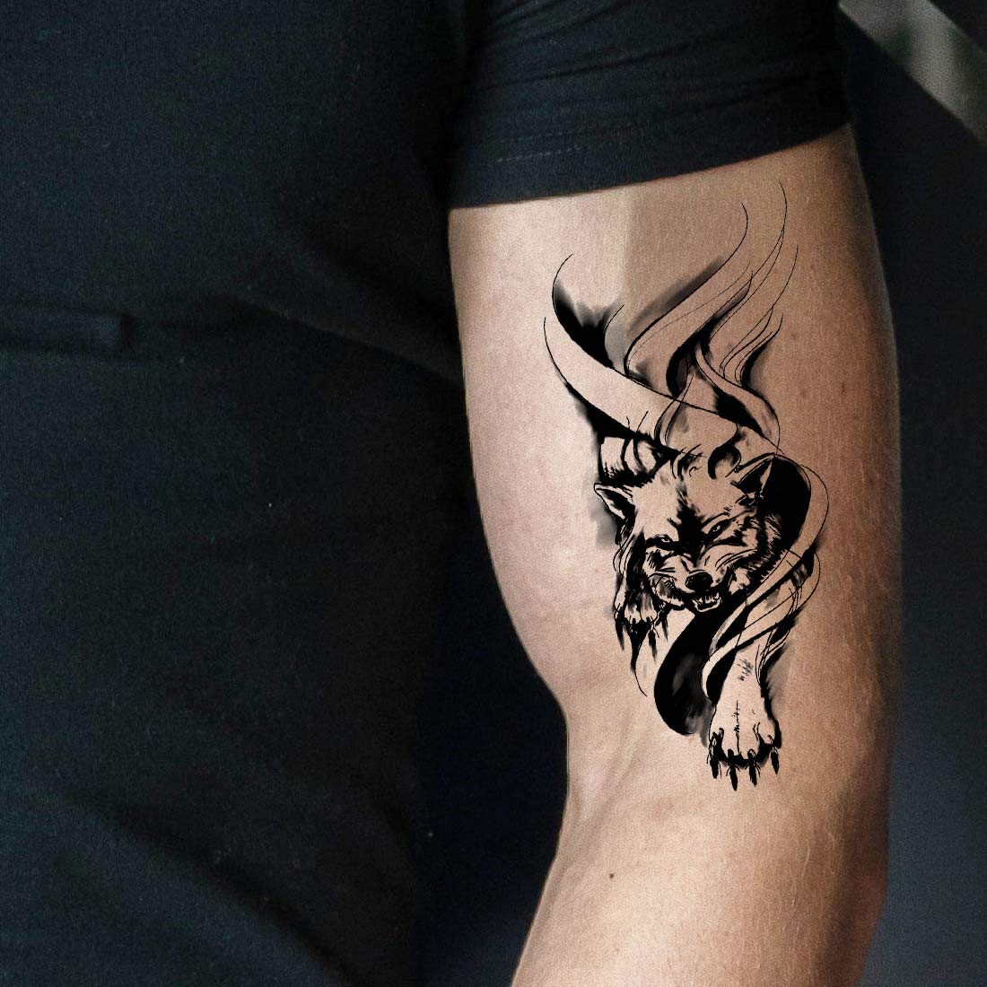 Voorkoms® Fox Temporary Tattoos for Men & Women - Waterproof, Long-Lasting Fake Body Art - Perfect for Parties, Halloween, Cosplay & Festivals