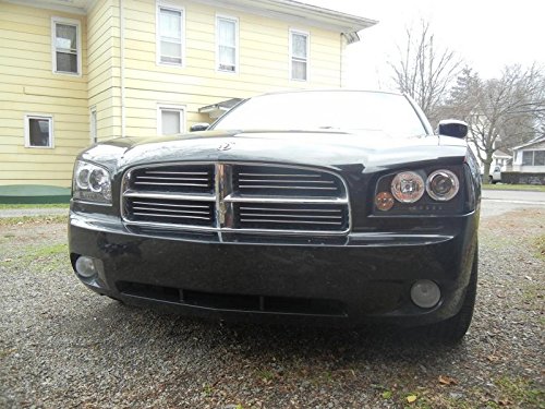 High-Performance Aftermarket LED Halo Headlights for Dodge Charger 2006-2010 - Black/Clear Lens - Upgrade Your Night Driving & Style