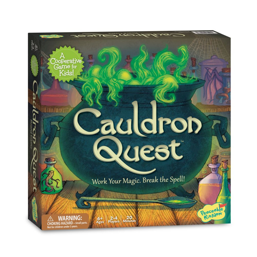Cauldron Quest Board Game by Peaceable Kingdom - Cooperative Strategy Game for Kids & Families - Perfect for Family Game Nights & Halloween Parties