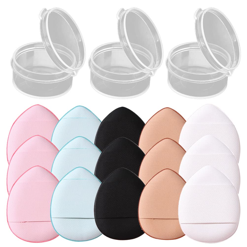 Uonlytech 15pcs Hydrophilic Polyurethane Makeup Puffs - Loose Powder, Setting Powder & Cream Applicators for Flawless Face Makeup | Perfect for Blending, Baking & Touch-Ups
