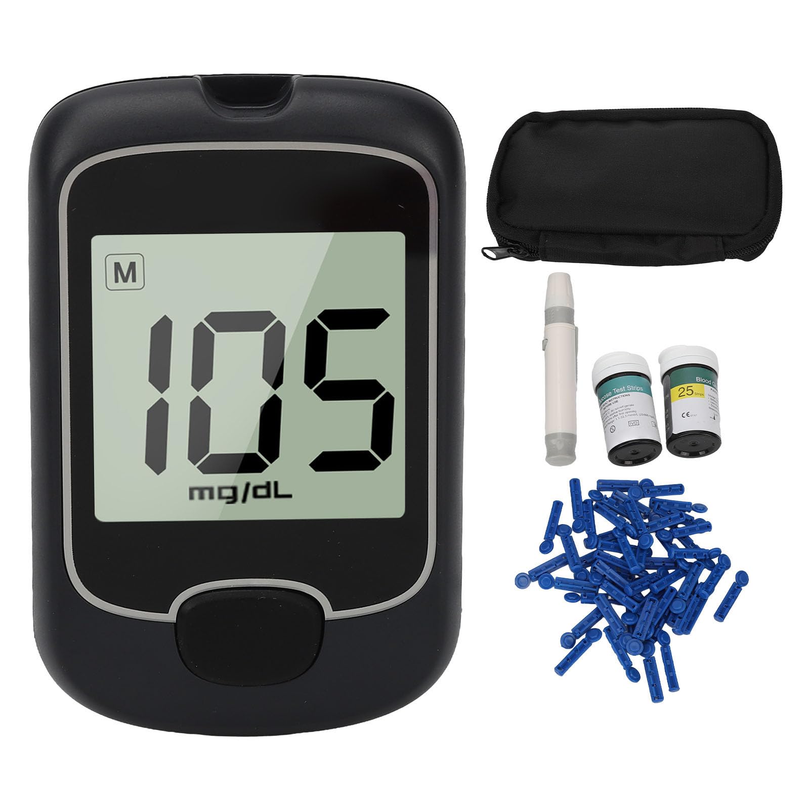 Accu-Chek Blood Glucose Monitor Kit - 50 Test Strips & 50 Lancets - Portable Diabetic Testing Meter for Home Use - Track Blood Sugar Levels Easily - Perfect for Diabetes Management at Home, Work, and Travel