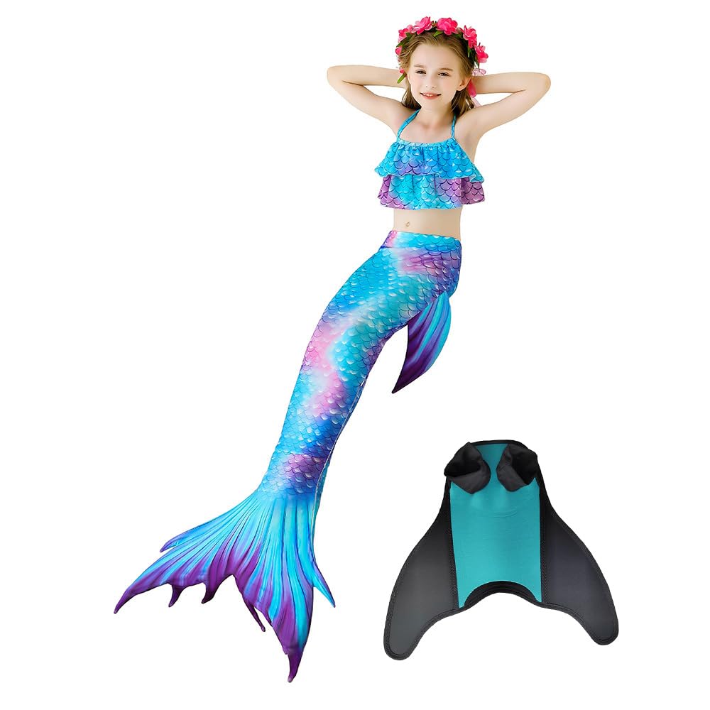 **Best Mermaid Tail Monofin for Kids - Swim Training Fins for Boys & Girls - Water Sports & Pool Fun - Perfect for Swimming Lessons, Underwater Play & Ocean Adventures**