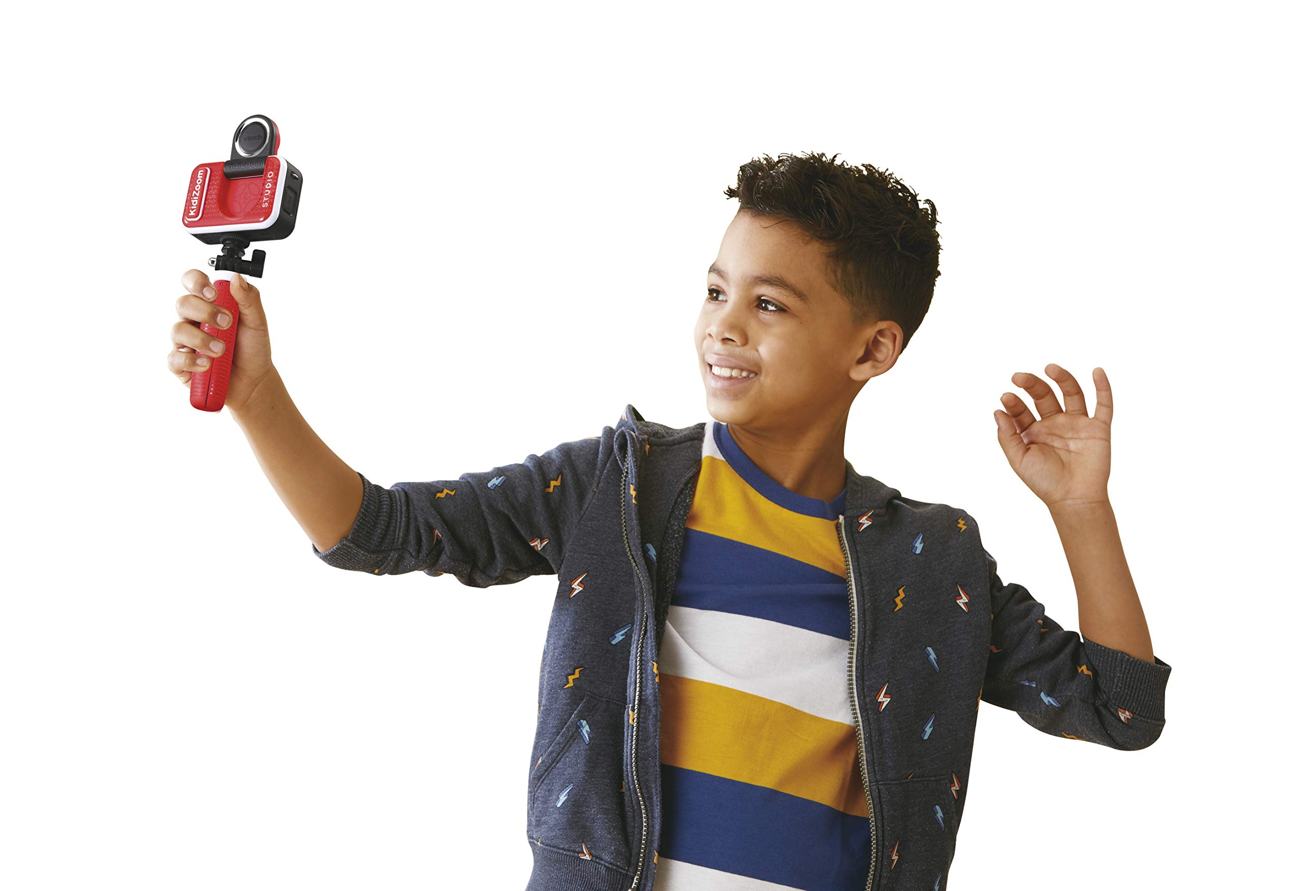 VTech KidiZoom Studio Kids Digital Video Camera (Red) - Rechargeable Battery, Fun Games & Special Effects - Perfect Gift for Boys & Girls Ages 5+ - Great for Travel, Birthday Parties & Creative Play