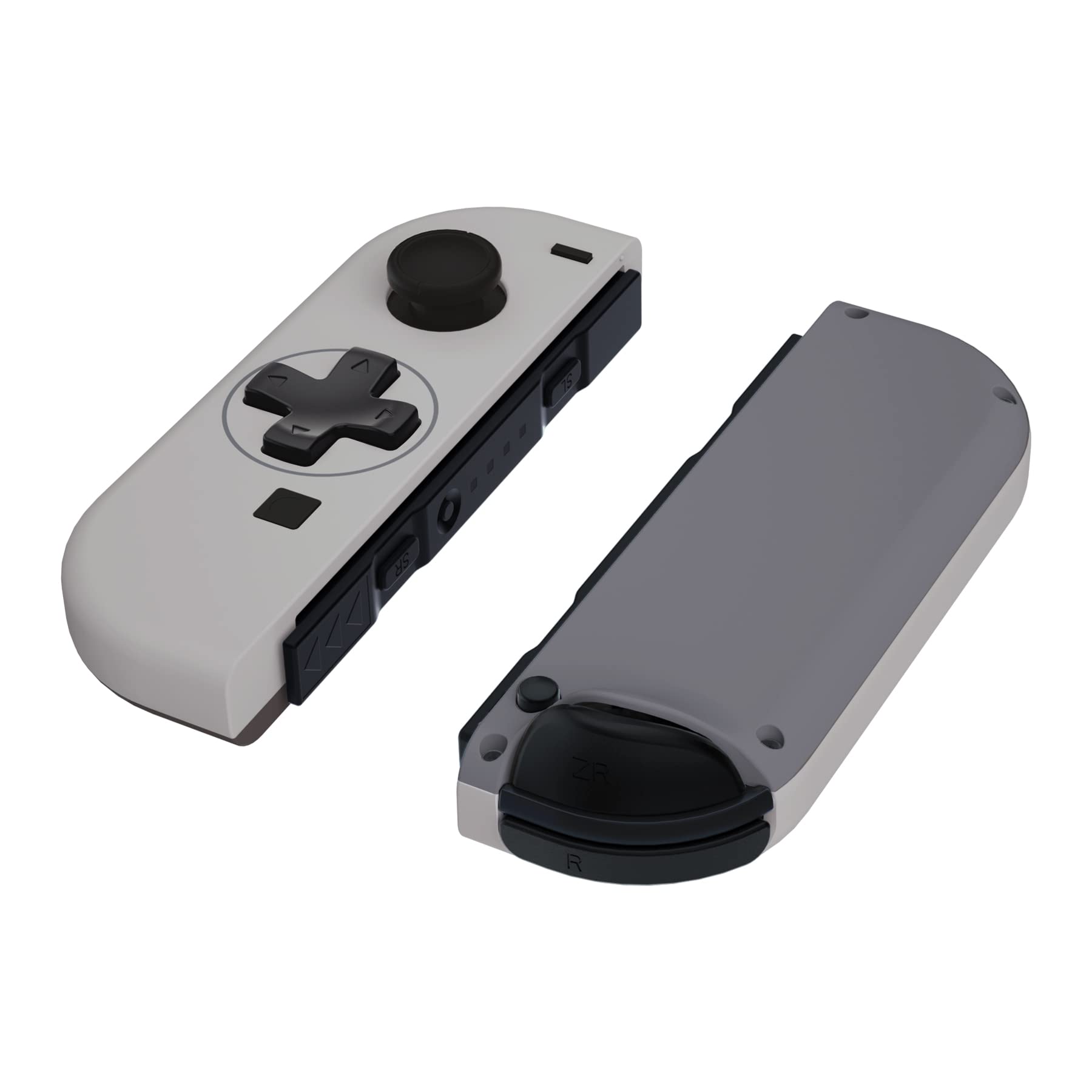 eXtremeRate Replacement Shell with D-Pad Buttons for Nintendo Switch Joycon (D-Pad Version) - Custom SNES Classic Design for Nintendo Switch & OLED Joycon - Perfect for Retro Gaming & Controller Customization