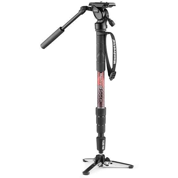 Manfrotto Element Mii Aluminum Video Monopod - Lightweight & Adjustable for Travel Vlogging, Photography, and Outdoor Shooting