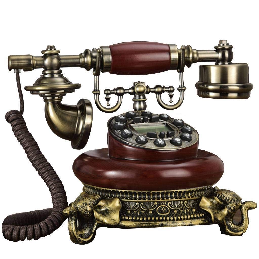 Vintage Rotary Retro Telephone - Classic Desktop Phone with Caller ID, Hands-Free Speaker & Backlit Keypad for Home, Office, Hotel Decor | Antique Style Corded Phone for Nostalgic Decor & Functional Use