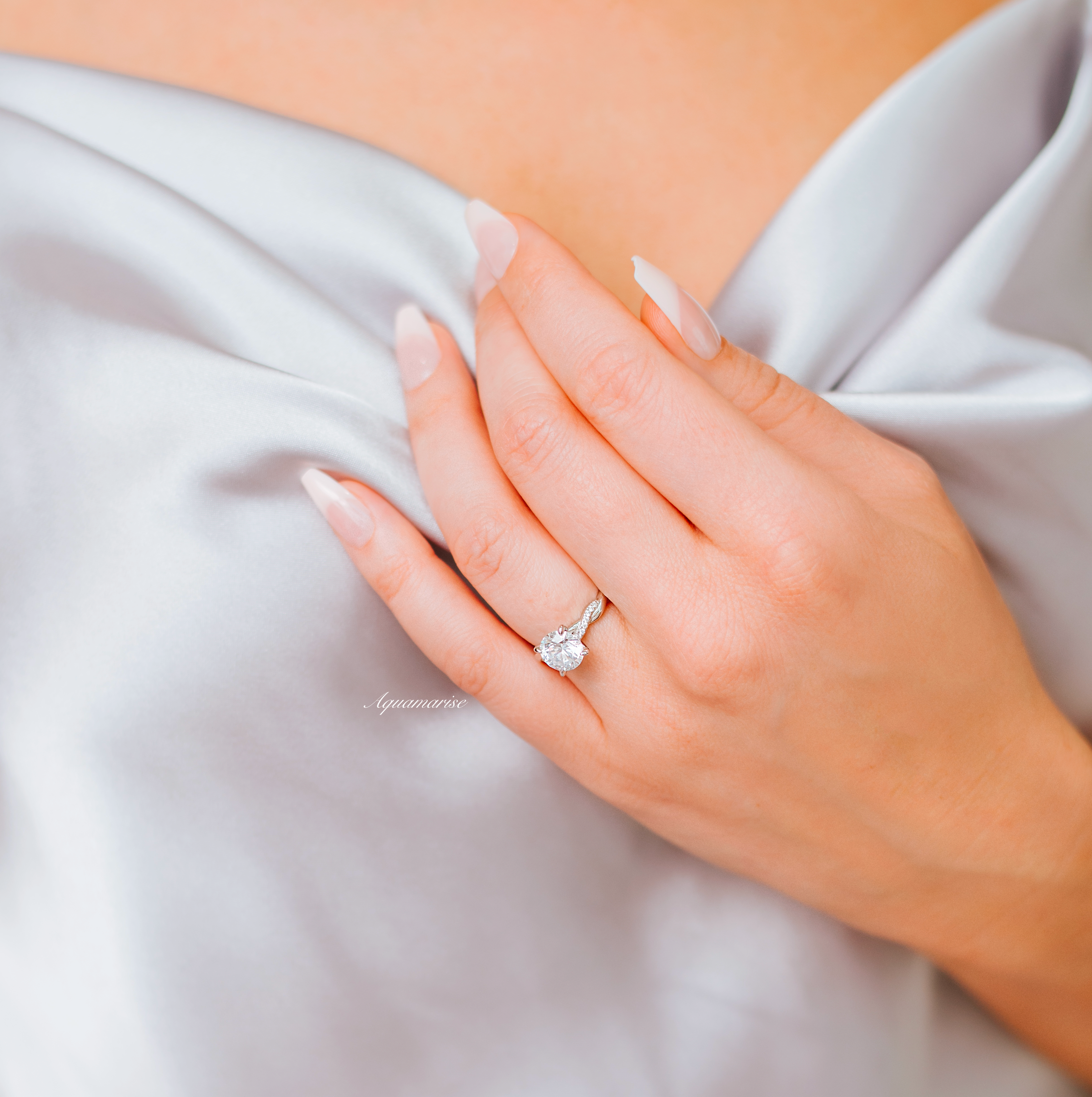 Sophia Lab Grown Diamond Engagement Ring 14K White Gold - IGI Certified for Women, Bridal Jewelry, Wedding Proposal, Anniversary Gift, Promise Ring, Valentine's Day Present