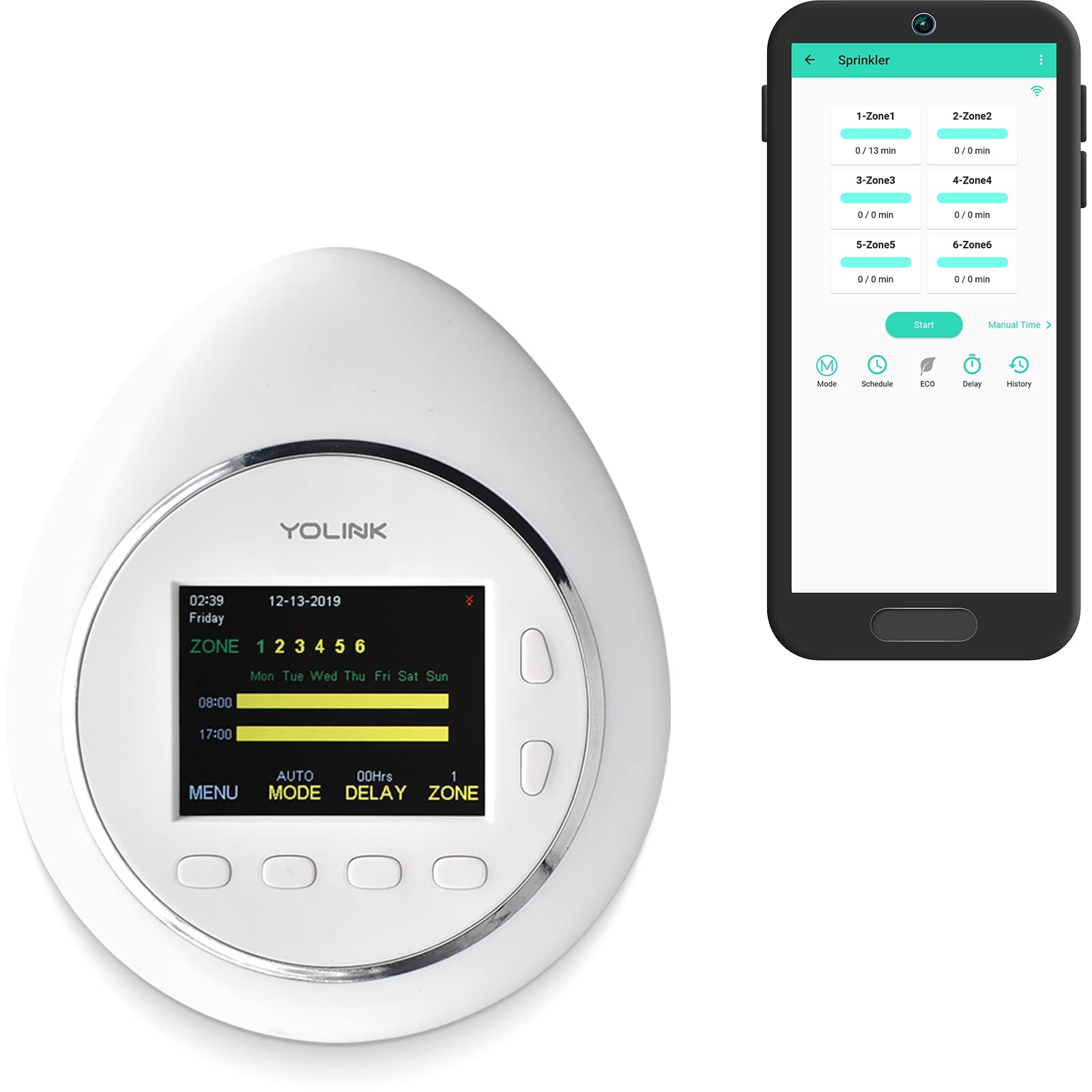 YoLink Smart Sprinkler Controller - WiFi Irrigation System for Lawn & Garden - Compatible with Alexa & Google Home - Perfect for Automated Watering & Smart Home Integration