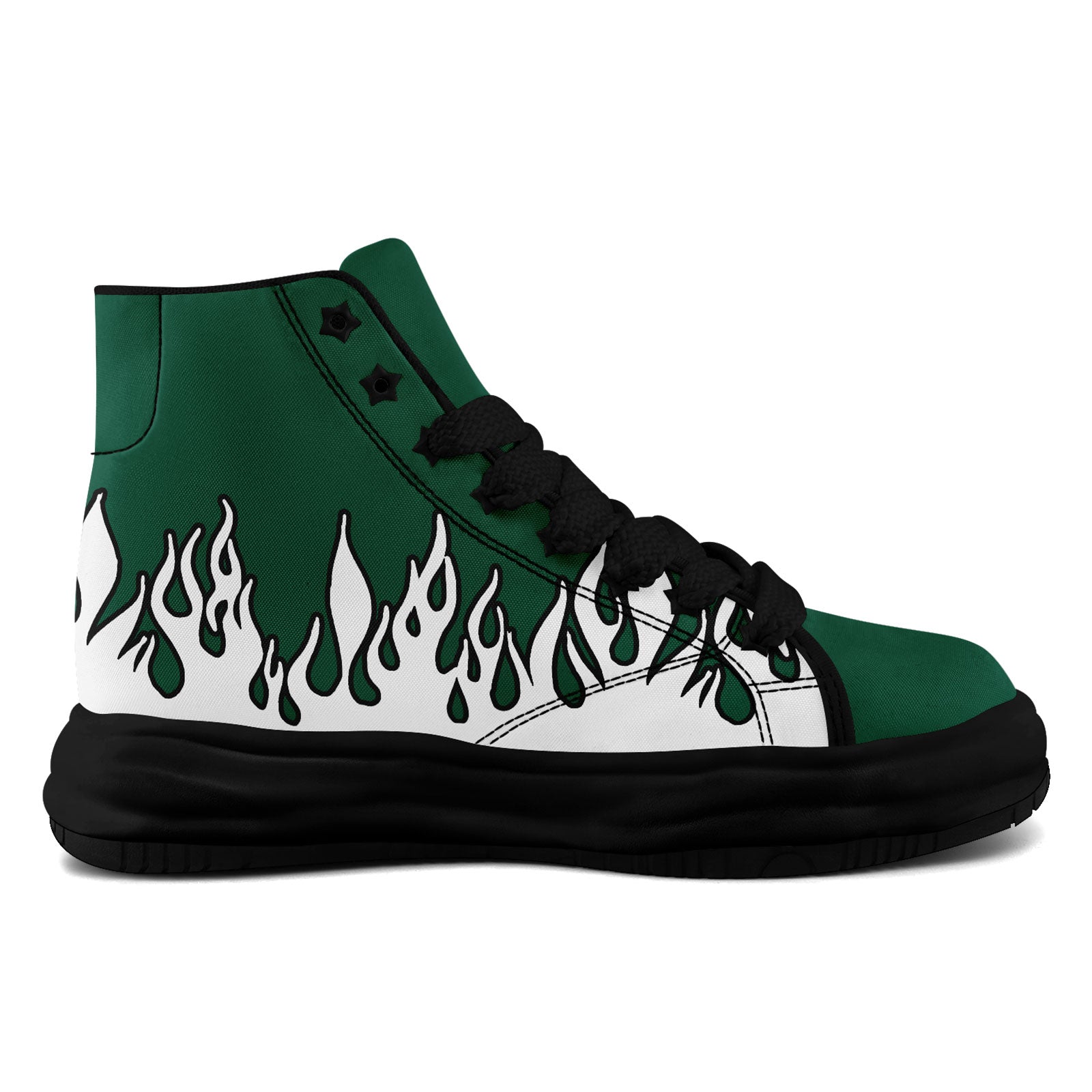 Custom Green & White New York Firesoul Personalized Sneakers - Breathable Comfort Shoes for Men & Women - Perfect for Running, Gym Workouts & Casual Wear (Model: FN039 D020272 28)