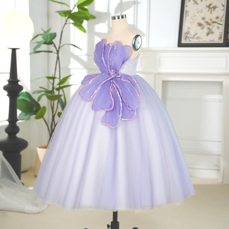 Purple Pageant Princess Dress for Baby Girls - Elegant Prom Gown for Special Occasions | Perfect for Weddings, Birthday Parties & Photo Shoots