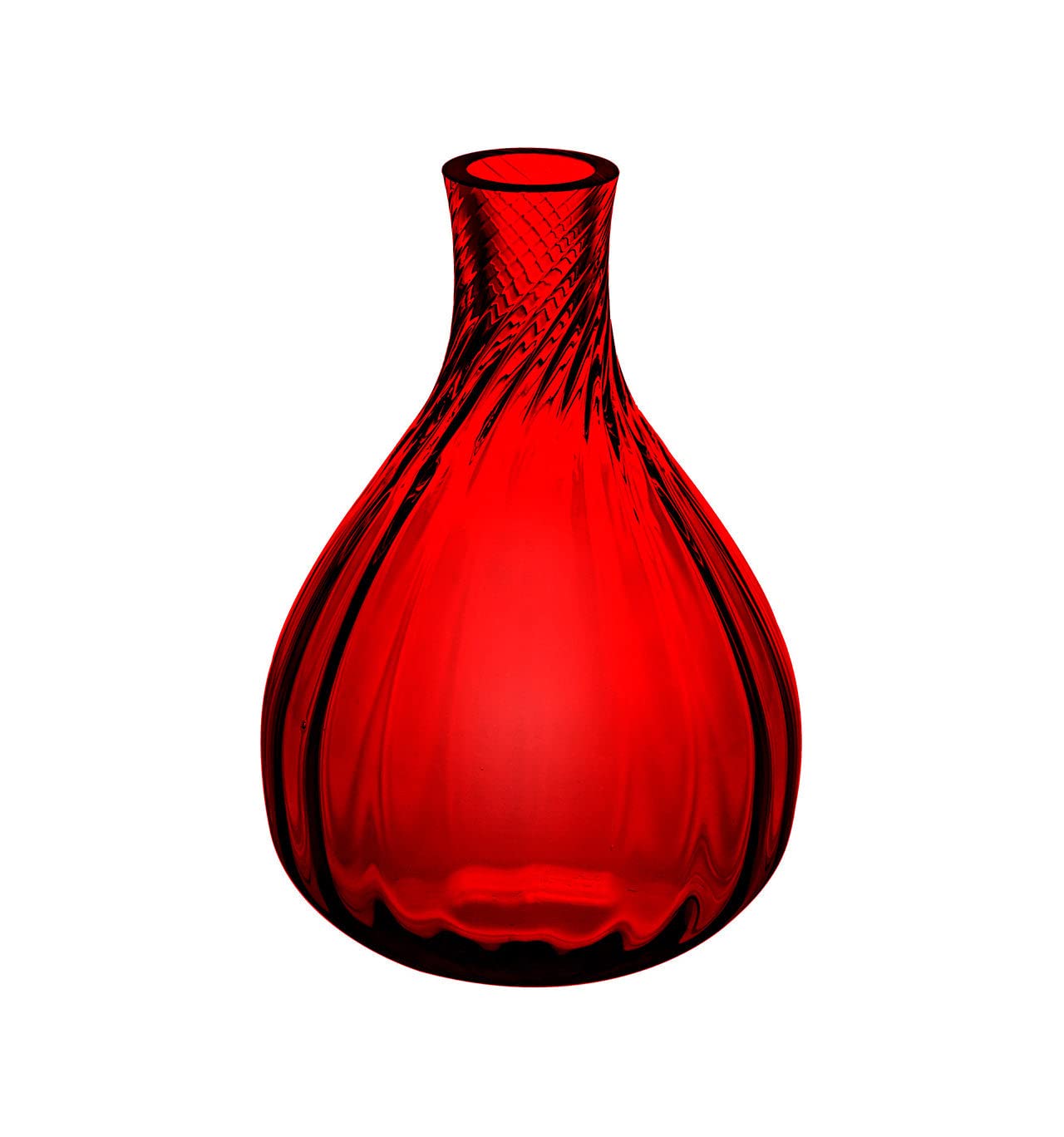 Vista Alegre Color Drop Small Red Bud Vase - Perfect for Home Decor, Wedding Centerpieces, and Floral Arrangements