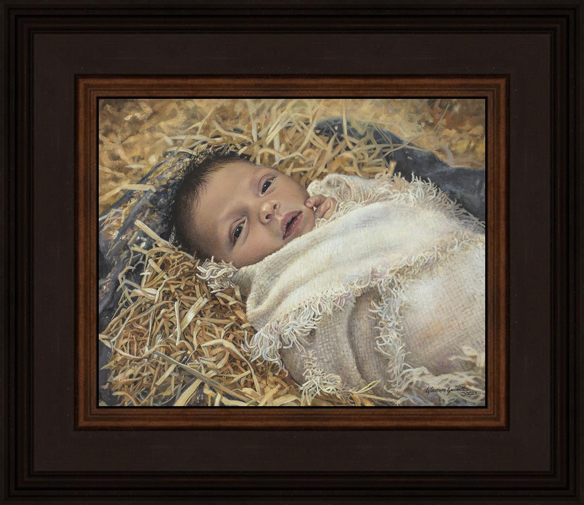 Born This Day by Liz Lemon Swindle - Inspirational Christian Art Print for Home & Office Decor - Perfect for Christmas Gifts & Holiday Wall Art
