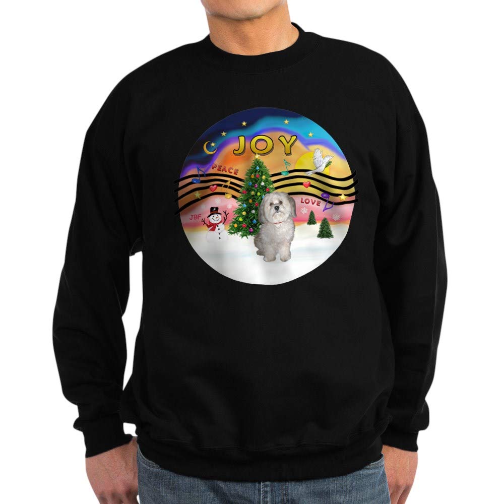 CafePress Xmusic 2 Havanese Dog Lover's Sweatshirt - Dark Heather Grey Pullover Hoodie for Women | Perfect Gift for Pet Owners, Casual Wear & Dog Park Outings