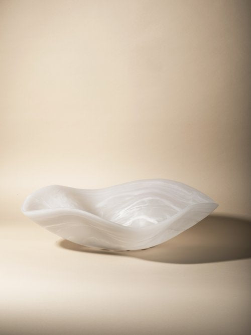 CDMX Design | Monica Calderon Studio Wave Ceramic Centerpiece Bowl - Modern Home Decor for Dining Table, Coffee Table & Shelf Styling