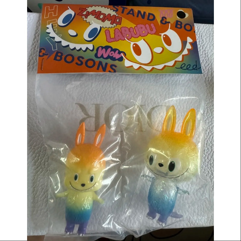 Labubu The Monsters Mini Zimomo Bosons & Labubu Stand Set - Limited Edition Collectible Figures for Display & Home Decor