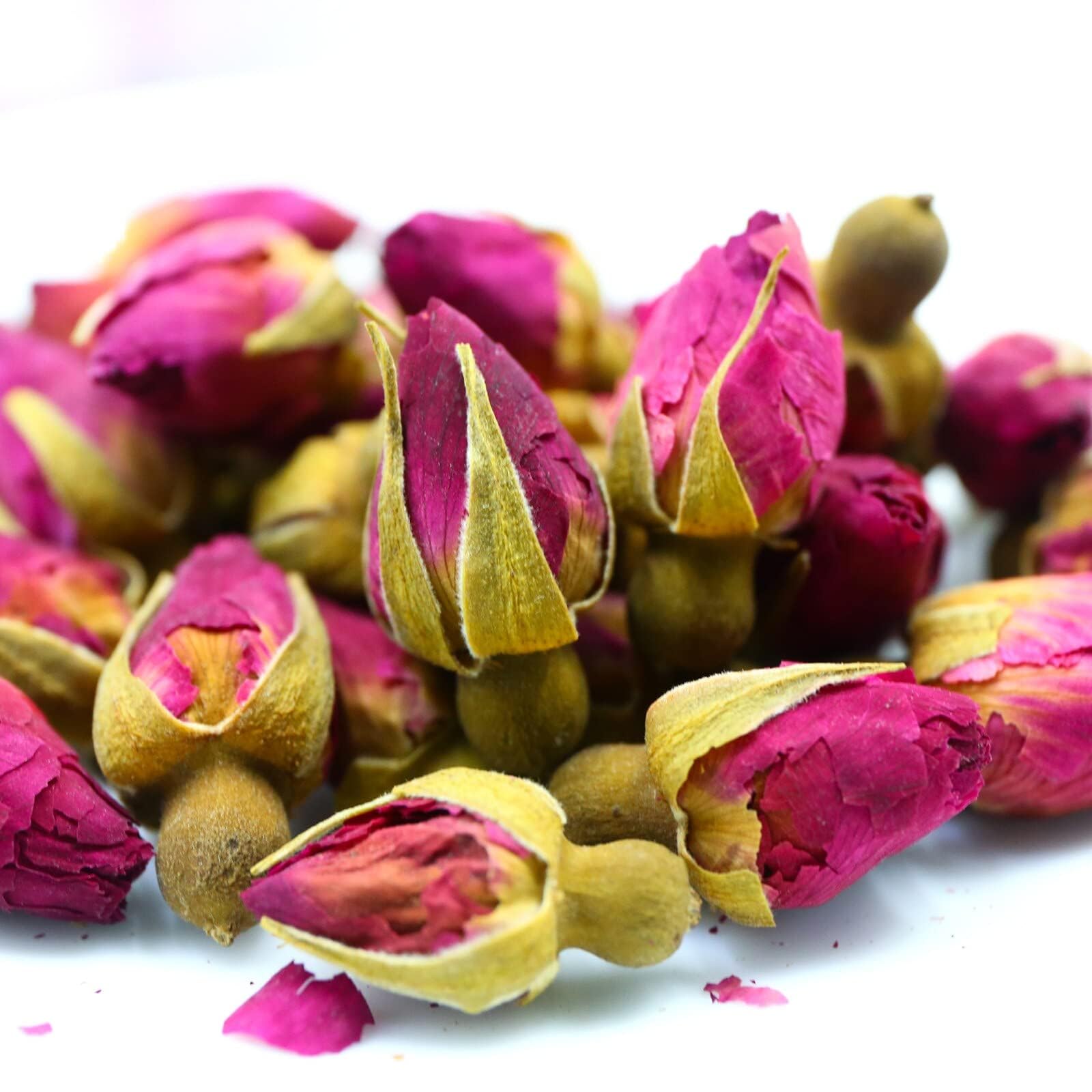 Premium Food-Grade Dried Rose Buds 114g - Fragrant Organic Rose Flowers for Tea, Baking, Soap Making & DIY Crafts - Perfect for Relaxing Herbal Tea, Wedding Decor, Bath Bombs & Aromatherapy
