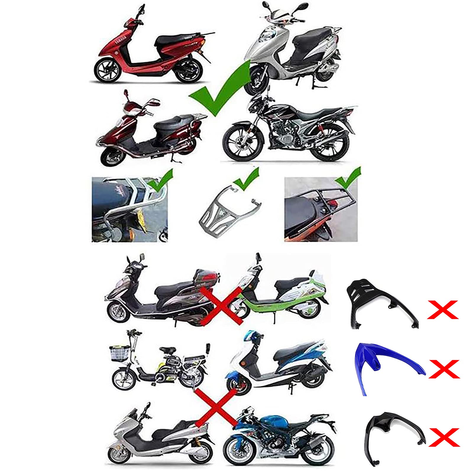 Universal Motorcycle Touring Top Box - Durable Scooter Tail Trunk Luggage Storage Case with Helmet Compartment (Sky Blue) - Perfect for Long Rides, Commuting & Adventure Travel