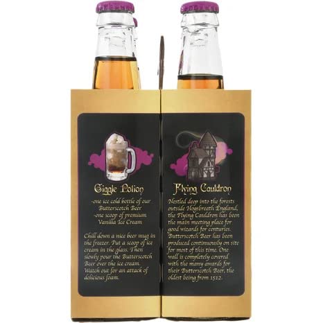 Flying Cauldron Butterscotch Cream Soda - 24 Pack of 12oz Glass Bottles - Retro Halloween Party Drink for Trick or Treat, Themed Events & Gift Giving