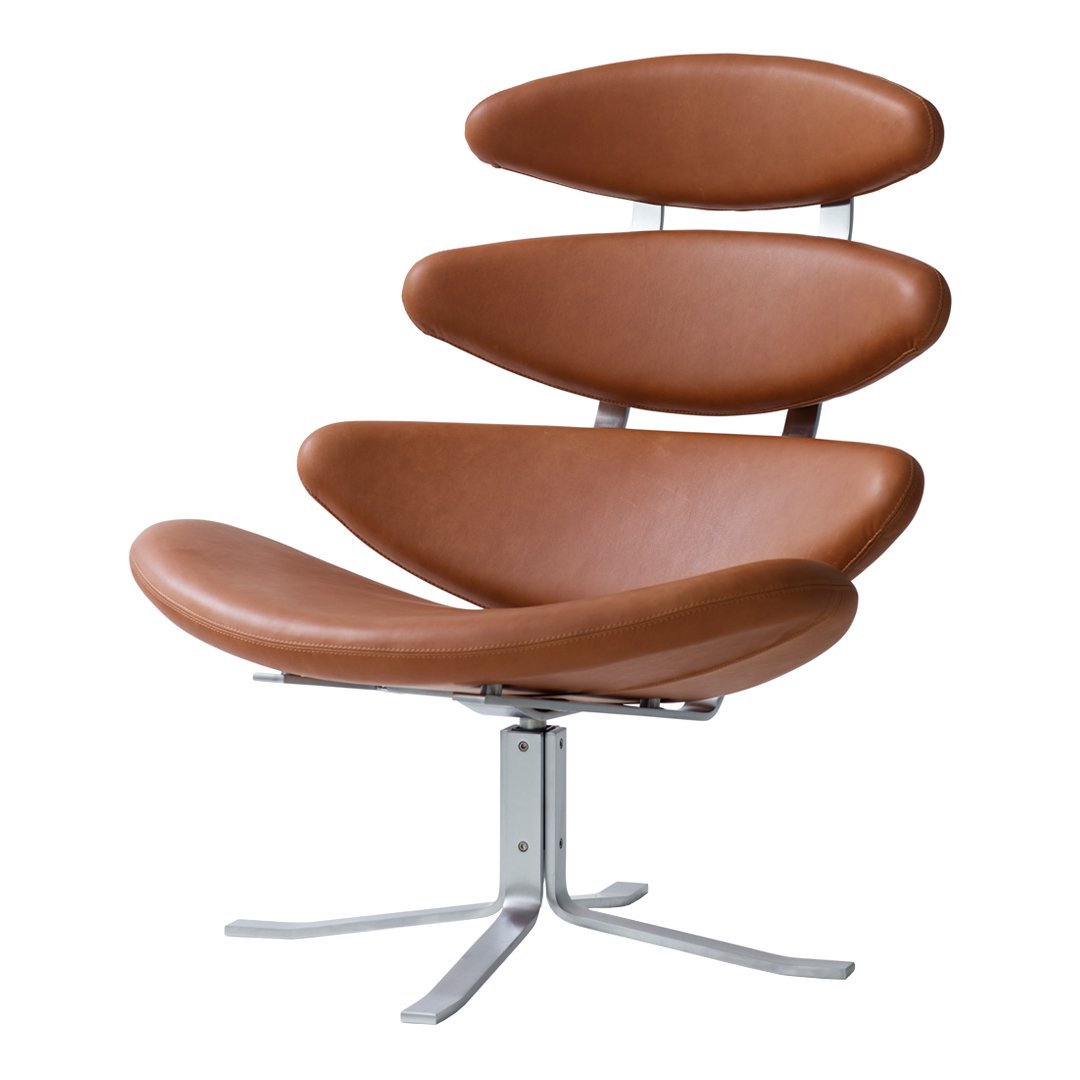 Erik Jørgensen Corona Swivel Lounge Chair - Modern Rotating Armchair for Living Room, Office & Lounge Areas - Premium Scandinavian Design Furniture for Home Decor