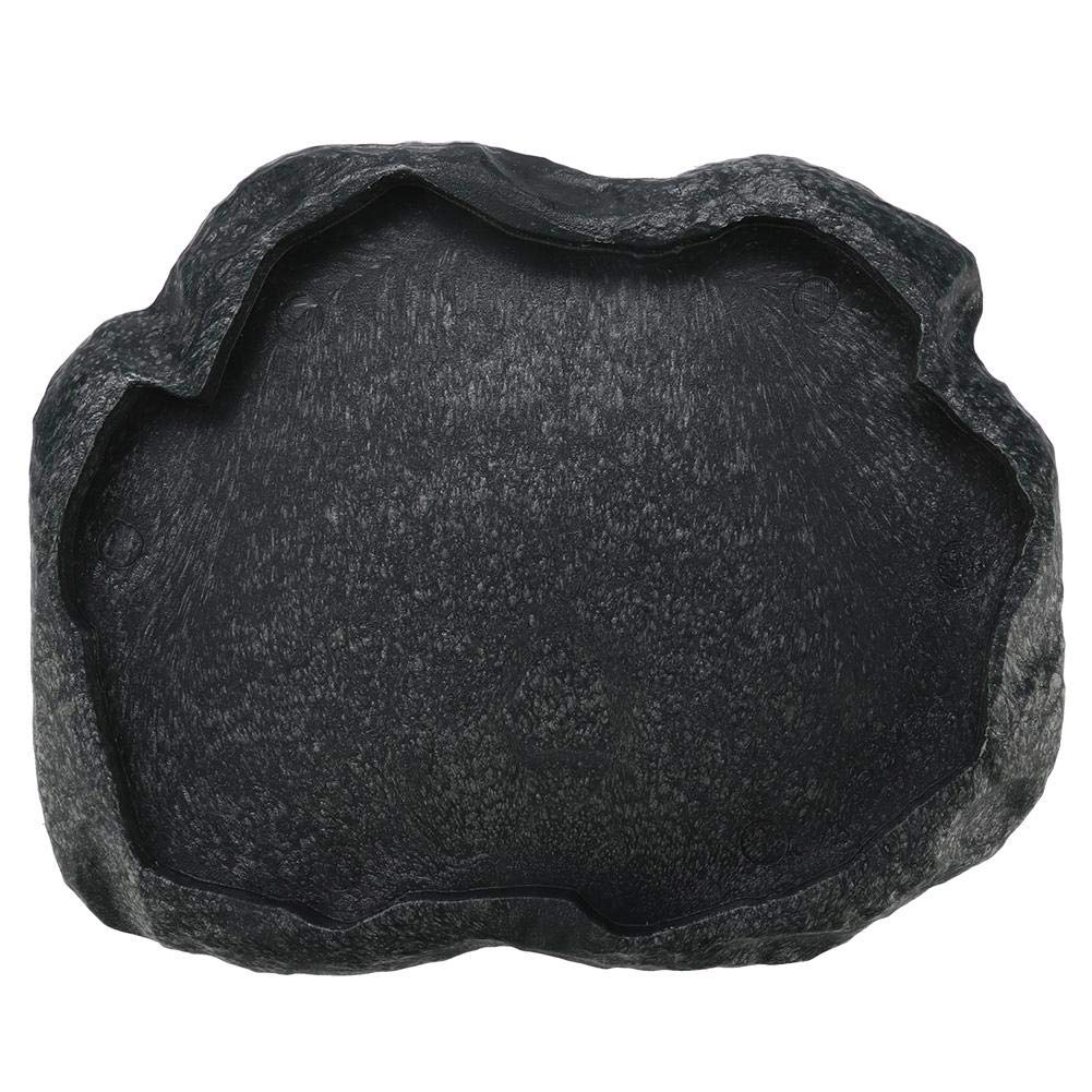 Premium Reptile Feeding Bowl & Water Dish - Tortoise Food Bowl, Lizard & Scorpion Feeder, Heavy Duty Dark Green Pet Dish - Ideal for Terrariums, Habitats & Reptile Care Accessories