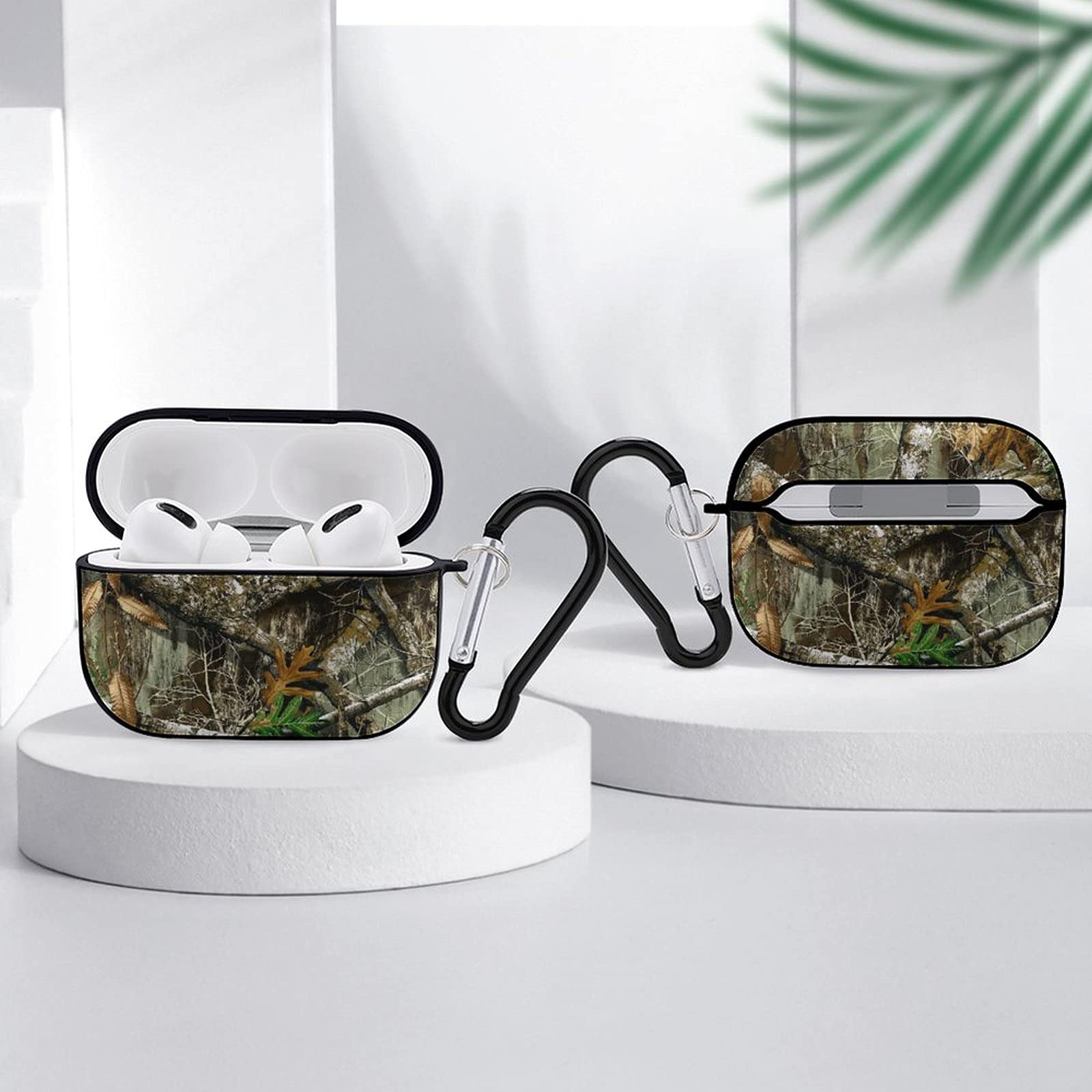 Autumn Hunting Camo AirPods Pro Case Cover - Shockproof Protective Wireless Charging Compatible with Keychain & Headphone Accessories | Perfect for Outdoor Activities, Hunting, and Daily Commute