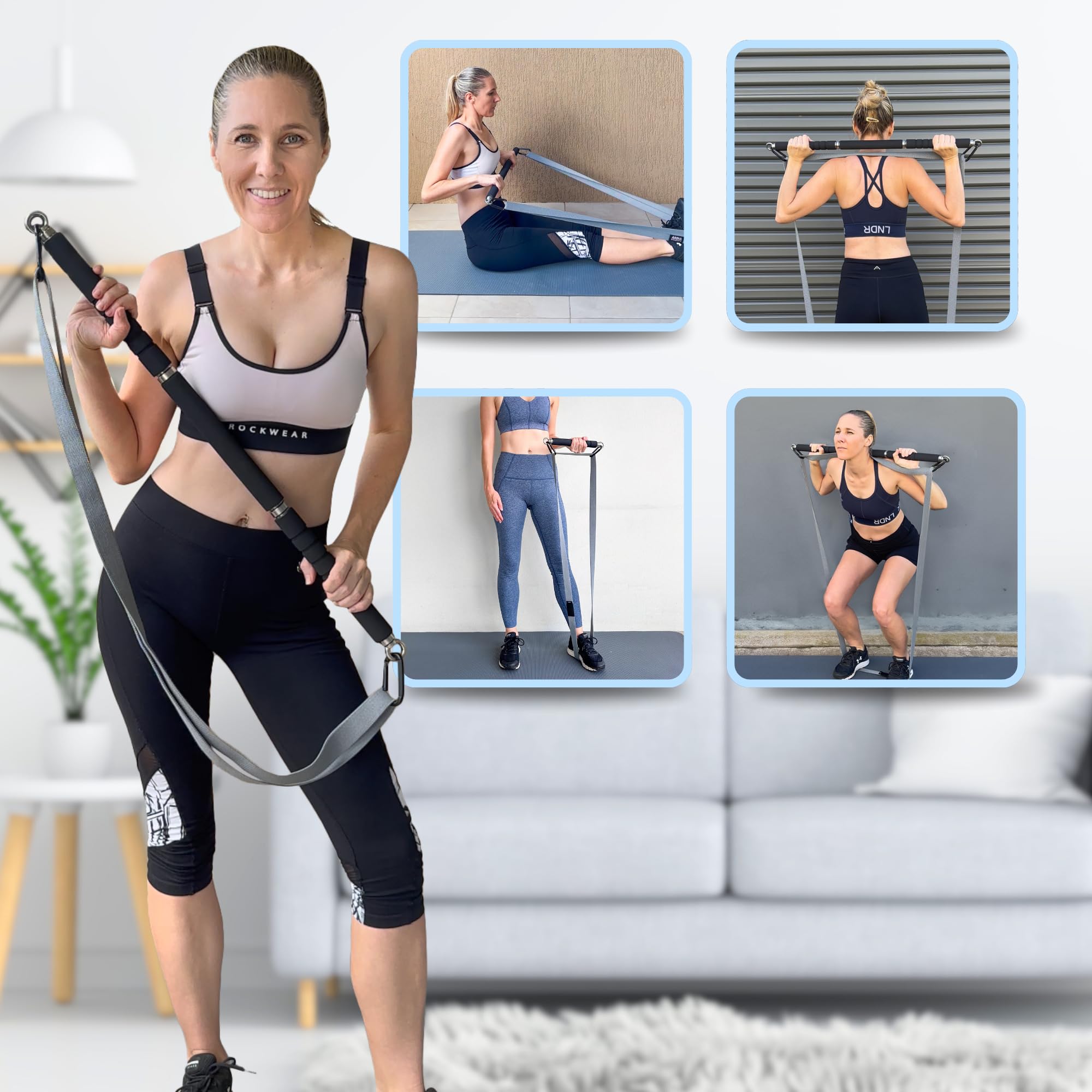 Resistance Body Bar - Premium Workout Equipment for Strength Training & Home Gym - Perfect for Fitness, Yoga, and CrossFit Exercises