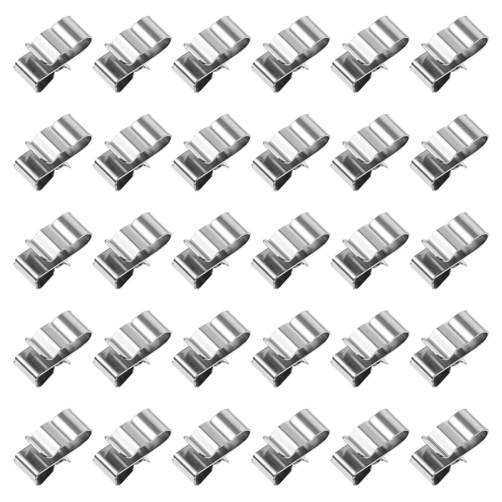 TEHAUX 50 Pcs Stainless Steel Wire Rope Clips - Heavy Duty Cable Clamps for Solar Power, Trailer Frame & Marine Use - Secure Wire Rope Ends for DIY Projects, Construction & Outdoor Applications