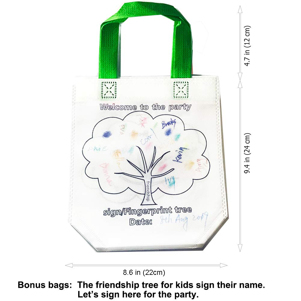 Eco-Friendly Sand Flower Coloring Carnival Animal Art Party Goodie Bags with Guestbook - 24 Pack for Kids Birthday Parties, School Events & DIY Craft Activities