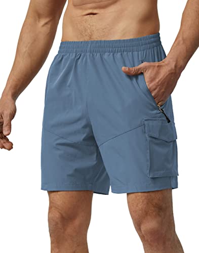 Nomolen Men's Hiking Cargo Shorts - Lightweight Quick-Dry Athletic Shorts with Multiple Pockets for Workout, Golf, Camping & Casual Wear | Perfect for Outdoor Adventures & Summer Activities