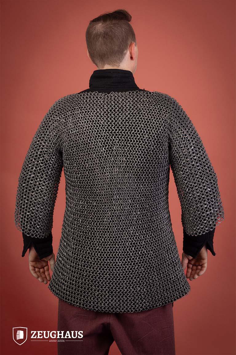 Chainmail Haubergeon Round Ring Riveted 10mm Aluminum Armor - Perfect for Medieval Reenactment, LARP & Cosplay
