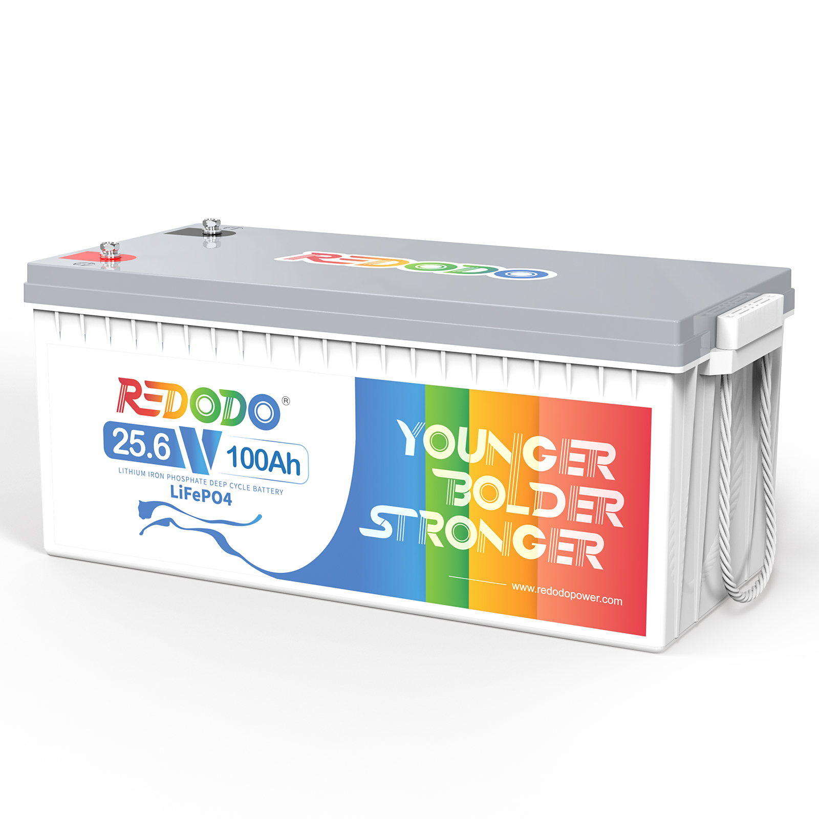 Like New Redodo 24V 100Ah LiFePO4 Deep Cycle Battery | 2.56kWh & 2.56kW Power | Perfect for Solar Energy Storage, RV, Marine & Off-Grid Applications
