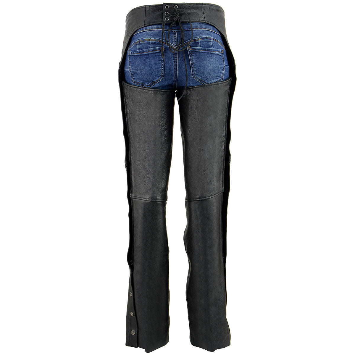 BOL Open Road Women's Suede Wing Design Leather Chaps - Motorcycle Riding Gear for Bikers, Equestrian & Fashion Outfits