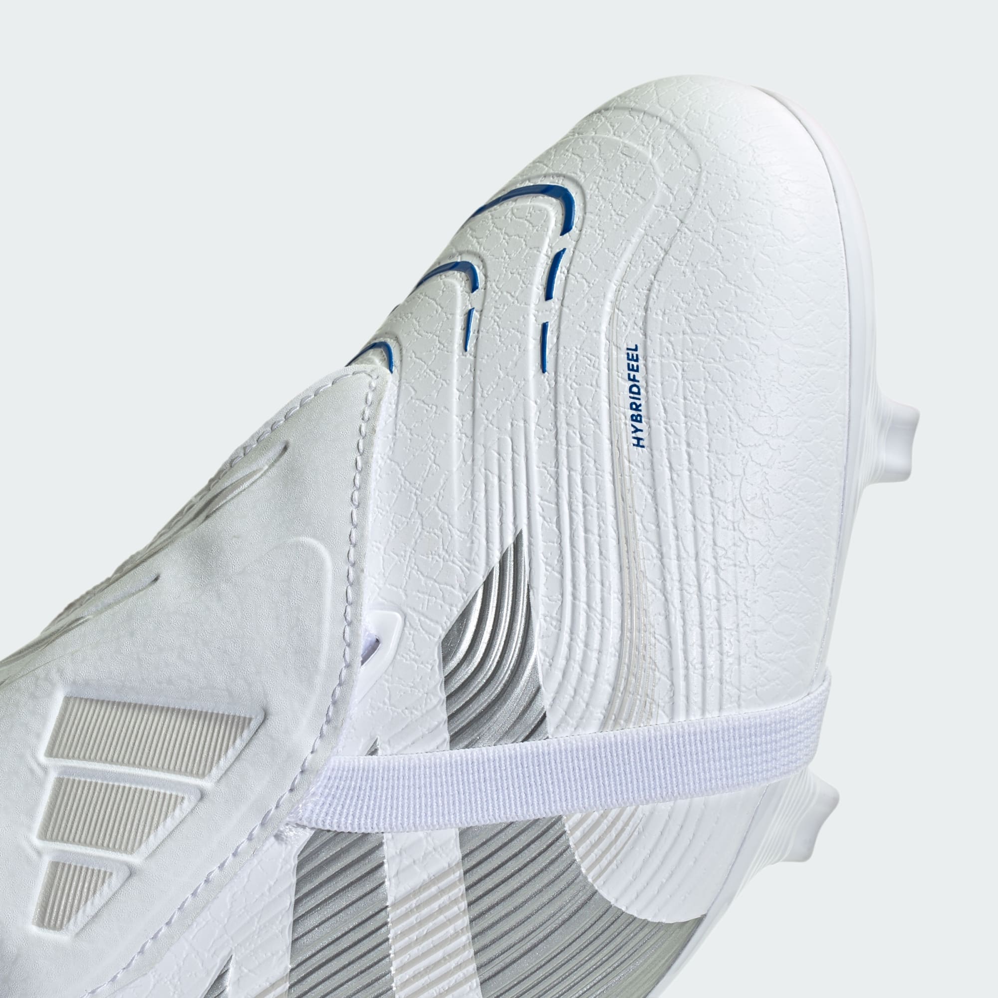 Adidas Men's Predator League Fold White/Silver Soccer Cleats - Lightweight Football Shoes for Training & Matches