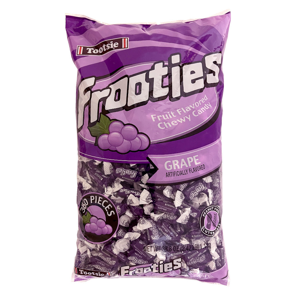 Frooties Grape Flavored Chewy Candy - Bulk 360 Count Resealable Bag | Perfect for Halloween Treats, Party Favors & Office Snacks