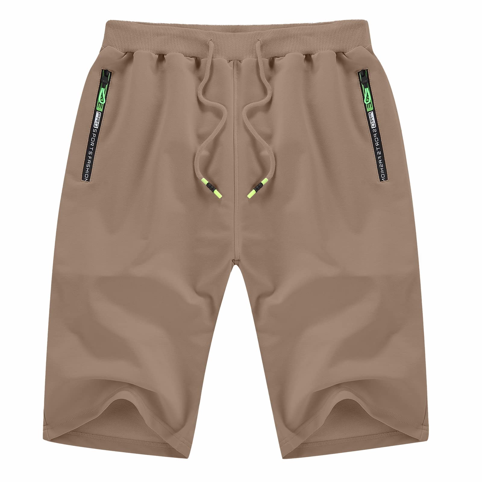 YTD Men's Casual Classic Fit Drawstring Shorts - Elastic Waist with Pockets - Perfect for Summer, Beach, Swimming & Outdoor Activities