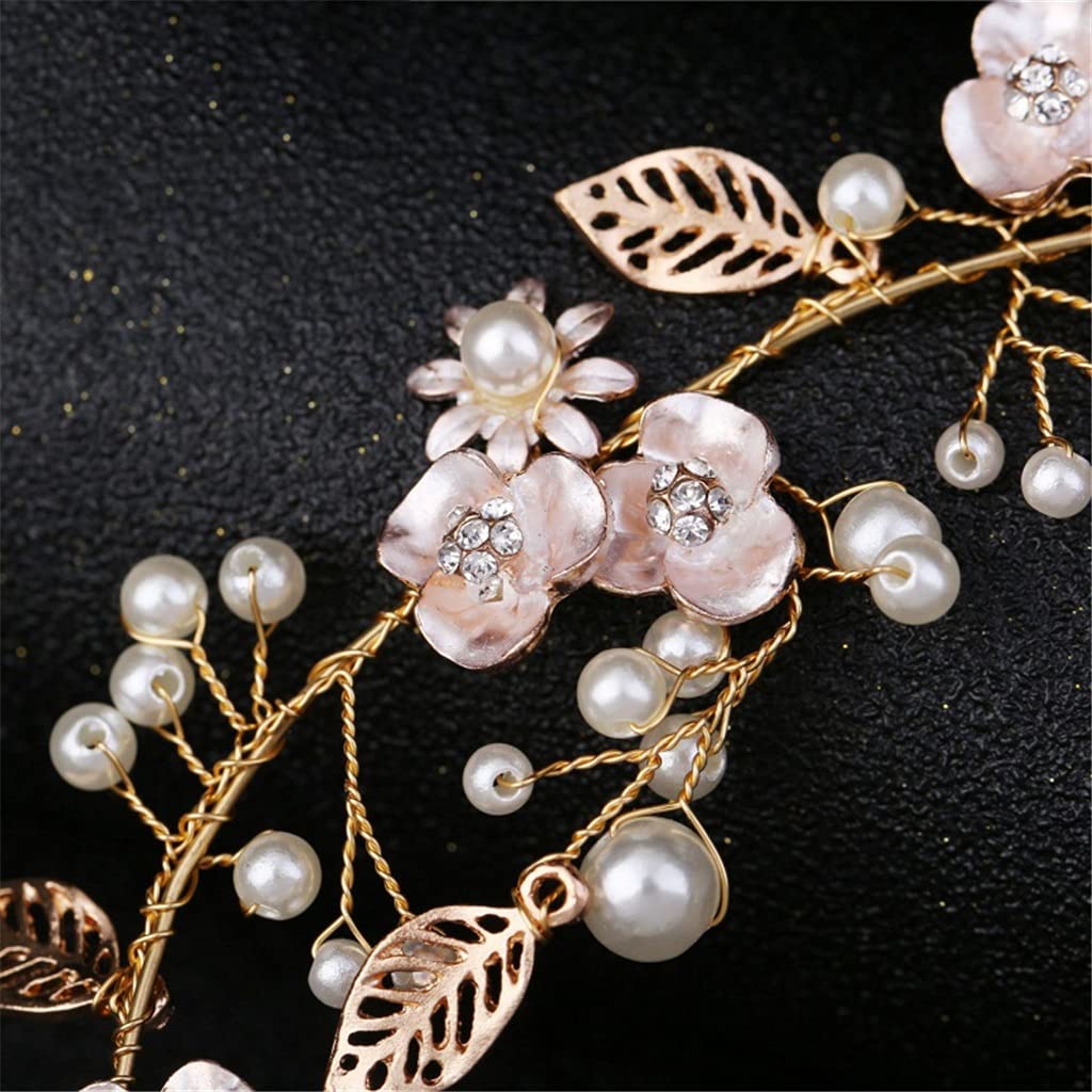 ENESEA Elegant Vintage Rhinestone Hair Pins & Pearl Tiara Headband for Women - Wedding Bridal Hair Accessories, Prom, Party, and Special Occasions