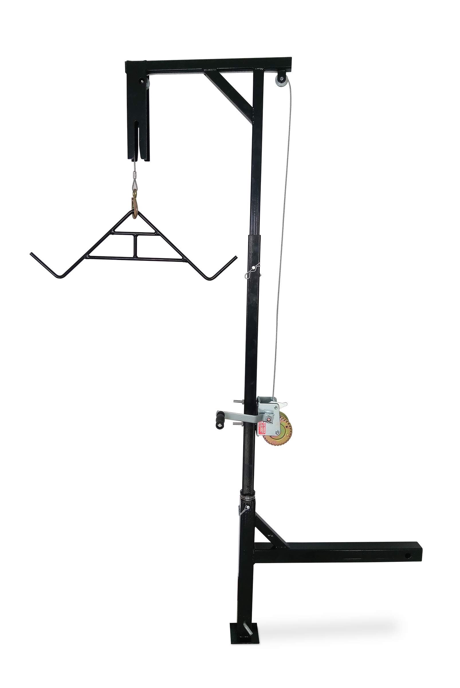 HME Truck Hitch Game Hunting Hoist - Complete Kit with Winch & Gambrel for Skinning & Cleaning Game | 400 lb Capacity | Perfect for Deer Processing, Off-Road Hunting & Field Dressing